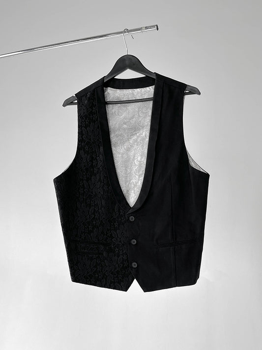 25SS｜Lace Panel Waistcoat